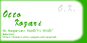 otto kozari business card